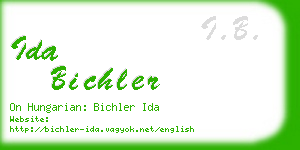 ida bichler business card